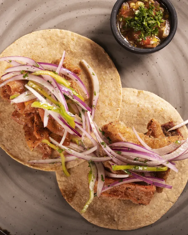 Entrada de tortillas de chinchulin
