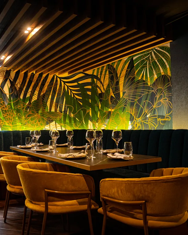 Mesa para evento elegante en restaurante