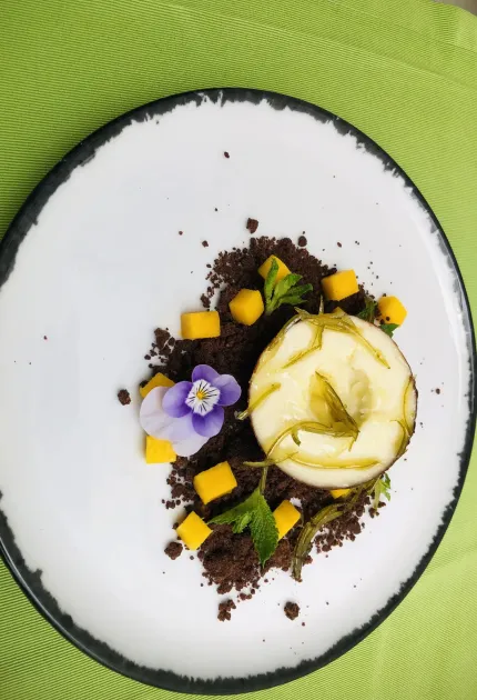 Postre en menú degustación